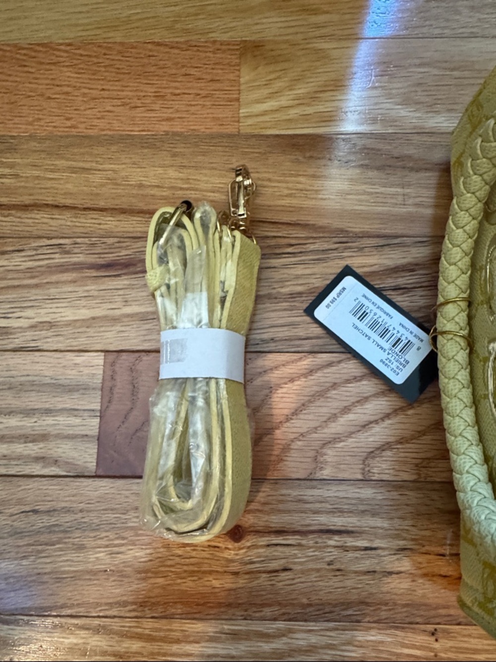 NWT Bebe Briella Small Satchel Bag Blonde (Yellow) - Picture 10 of 14